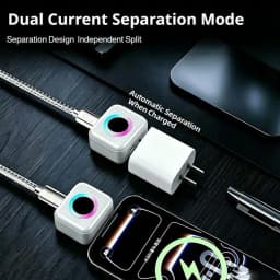 140W AI Smart Fast Charger Automatic Power Off USB C Fast Charging Adapter With LED Ambient Light For iPhone Laptop