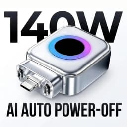140W AI Smart Fast Charger Automatic Power Off USB C Fast Charging Adapter With LED Ambient Light For iPhone Laptop