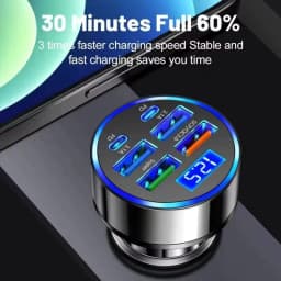 350W USB Car Charger PD QC3.0 USB C Car Phone Charger Type C Adapter for iPhone Samsung Huawei Xiaomi Quick Charge 