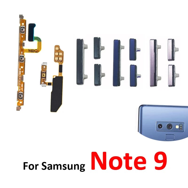Phone Power Volume Button For Samsung Galaxy Note 9 N960 N960F New On Off Up Down Bixby Key Internal Flex Cable Parts