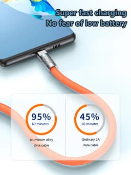 New 120W 7A Super Fast Charge PD Type C Liquid Silicone Cable 1M 1.5M 2M Usb Cable Usb C To C Charger Cable for Xiaomi Huawei