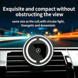 LED Wireless Charger Magnetic Car Phone Holder for iPhone 17-13 Pro Max 12 Phone Accessories 30W Fast Charging Induction Adapter