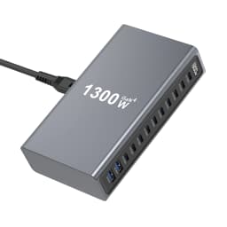 1300W Multi-Ports USB Charger GaN Desktop Fast Charging Station For iPhone Samsung Xiaomi MacBook Laptops Tablets Fast Charger