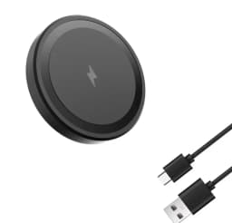 15W MagSafe Wireless Charger Pad Fast Charging Magnetic Stand for iPhone 17 16 15 14 13 Pro Max Samsung S25 USB-C Slim Portable