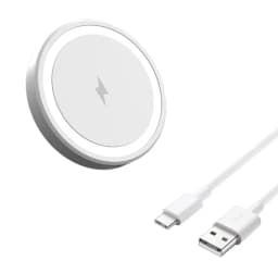 15W MagSafe Wireless Charger Pad Fast Charging Magnetic Stand for iPhone 17 16 15 14 13 Pro Max Samsung S25 USB-C Slim Portable
