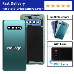For Samsung S10 S10+ G975 G970 Battery Glass Back Cover Housing Rear Door Case Panel Parts with Camera Lens
