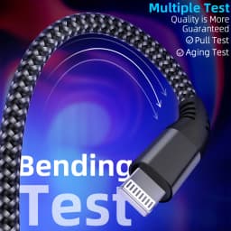 MFi Certified Type C to Lightning Nylon Braided Cable 20W Fast Charging Data Sync 1/2 Pack for iPhone 14 13 12 11 Pro
