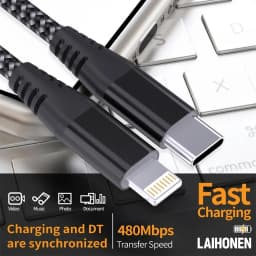MFi Certified Type C to Lightning Nylon Braided Cable 20W Fast Charging Data Sync 1/2 Pack for iPhone 14 13 12 11 Pro