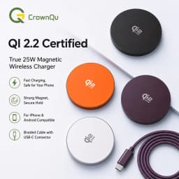 Qi2.2 Wireless Chargers 25W Magnetic Induction USB TypeC Adapter For iPhone 17 16 15 Pro Max 5W Airpods Series Xiaomi Samsung
