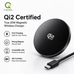 Qi2.2 Wireless Chargers 25W Magnetic Induction USB TypeC Adapter For iPhone 17 16 15 Pro Max 5W Airpods Series Xiaomi Samsung