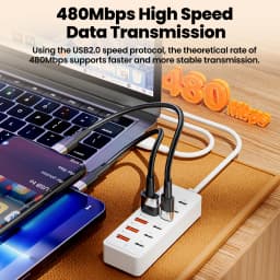12 IN1 Power Strip Multi Port USB Charger Station Wall Desktop Power Adapter USB Type C Fast Charging Charger For iPhone Samsung