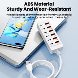 12 IN1 Power Strip Multi Port USB Charger Station Wall Desktop Power Adapter USB Type C Fast Charging Charger For iPhone Samsung