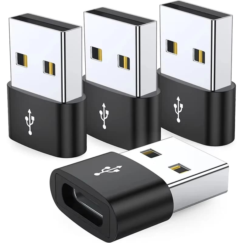 USB 2.0 to Type C Adapter USB C Female to USB A Male Charger Converter OTG Adapter Compatible with for iPhone for iPad Samsung