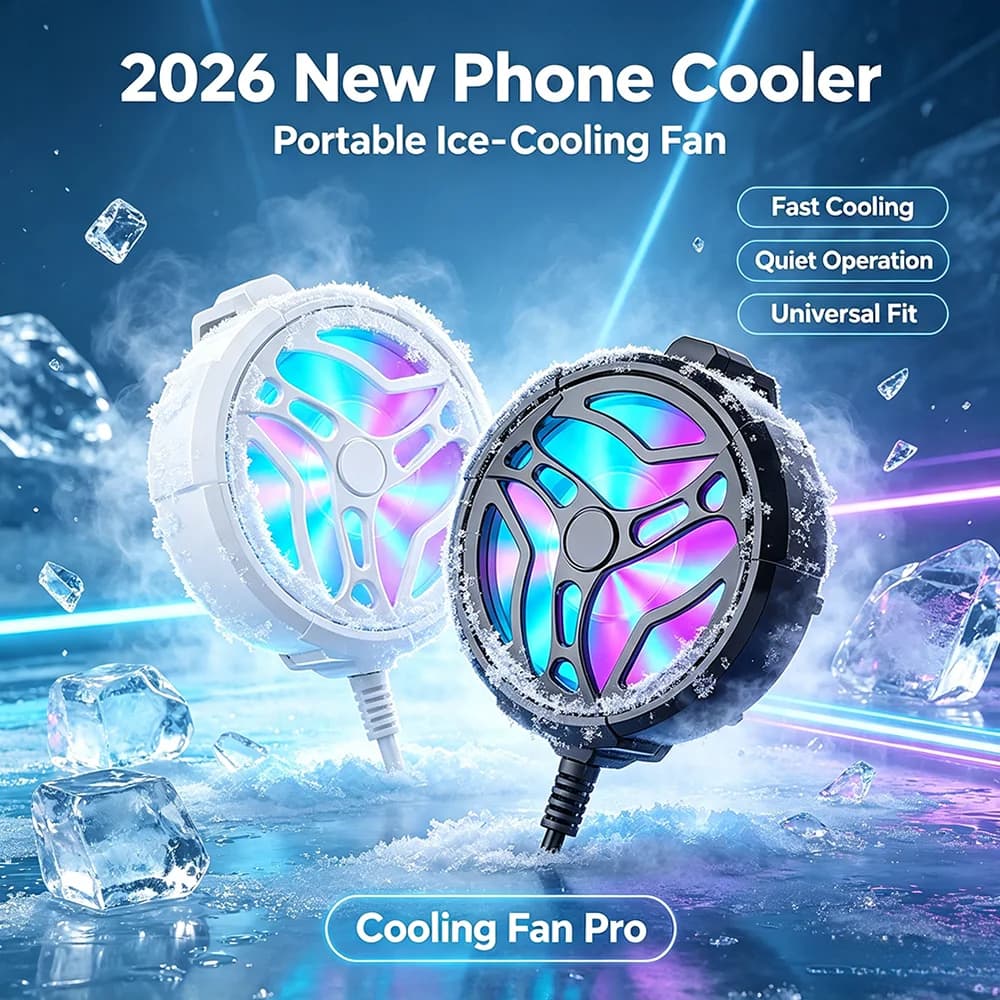 2026 TOP NEW EST USB Air-cooled Mobile Phones Radiator Back Clip General Small Fan Gift Suitable for All Mobile Phones