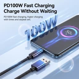 NNBILI USB to Type C Cable 100W Fast Charging Charger USB C to Type C Display Cable For iPhone Xiaomi Huawei Macbook Honor 1m 2m