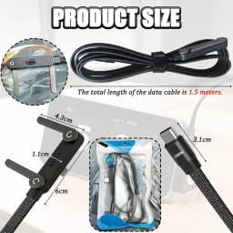 240W Quick Charging Wire with Folding Phone Stands USB A Type C Holder Charger Cables for IPhone 17 16 15 Samsung S26 Xiaomi