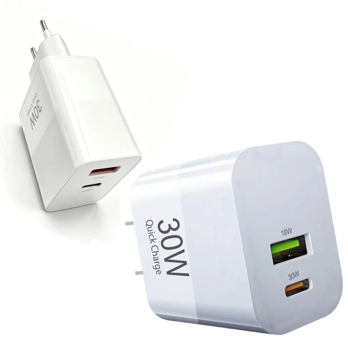 UYUXIO 30W USB C Wall Charger US EU Plug PD Super Fast Charger Power Adapter for Samsung Galaxy iPhone 17 16 15 14 Pro Max