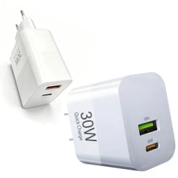 UYUXIO 30W USB C Wall Charger US EU Plug PD Super Fast Charger Power Adapter for Samsung Galaxy iPhone 17 16 15 14 Pro Max