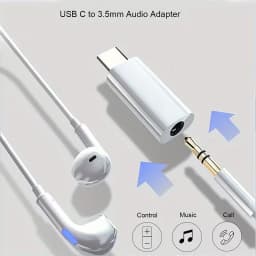 USB-C to 3.5Mm Headphone Adapter, High-Fidelity Audio USB Type-C to 3.5Mm Jack Adapter, Compatible with Iphone 15, S23/S22/S21 U