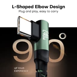 QOOVI PD240W Elbow Cable Ultra Fast Charging USB Type C Cable PD3.1 Quick Charge for Laptop Samsung Xiaomi iPhone 17 MacBook