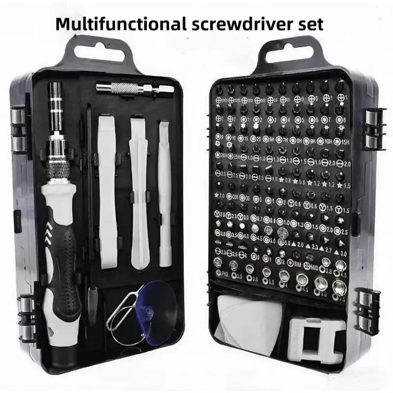 Best-selling screwdriver kit - 115-piece set of heads, tool set, multi-functional screwdriver, precision screwdriver set