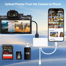 Card Reader for iPhone USB Memory Card Reader Trail Game Camera Viewer SD TF Card Reader Adapter for Camera Samsung Xiaomi iPad