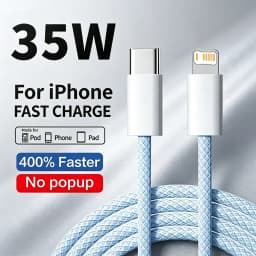 35W Fast Charge Braided PD Cable For iPhone 13 14 Pro Max 11 12 mini X XR XS Max 7 8 Plus Quick Charging USB-C Data Cables 1m 2m