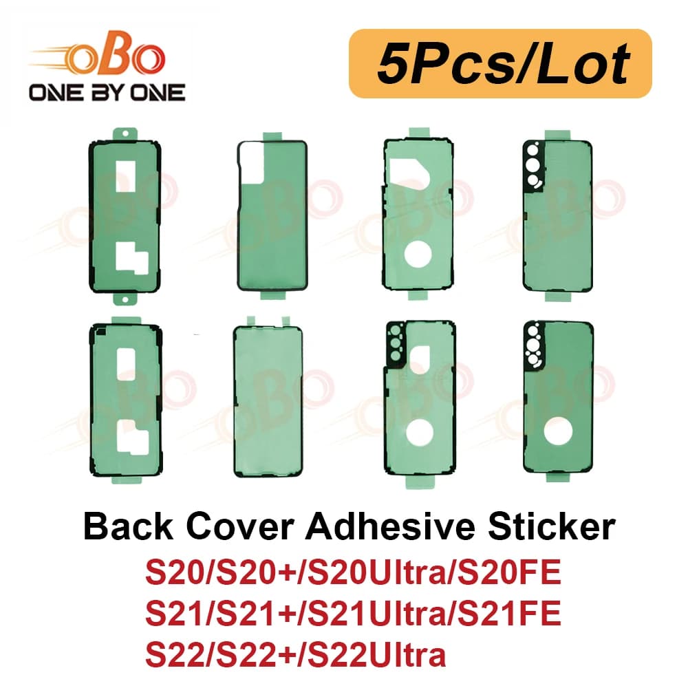 5Pcs Back Cover Adhesive Waterproof Seal Sticker for Samsung S20 S21 FE S22 Plus Ultra Series Rear Housing Glue Repair Sticker