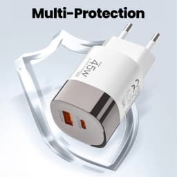 45W USB Type C Fast Charging Mobile Phone Charger QC3.0 Super Charge EU/UK/US Charger For Samsung Poco Xiaomi Iphone 17 16 15