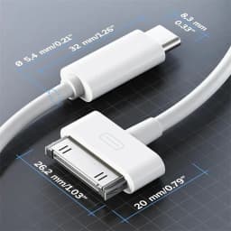 30Pin To USB C Adapter Charging Data Cable For IPhone 4 4S 3GS IPad 3 2 1 IPod USBC Type C To 30Pin Charger Cord Accessories 1M