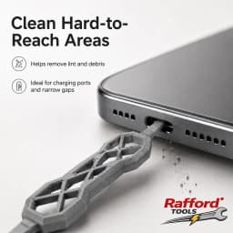 Rafford Portable Charging Port Cleaner, Dual-End USB C Phone Dust Remover Tool for USB-A USB-B USB-C