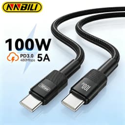 NNBILI 100W Type C to USB C Cable PD 3.0 Quick Charge 4.0 Fast Charging Type C to Type C for iPhone 17 16 Macbook Samsung Xiaomi