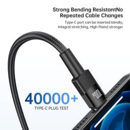 NNBILI 100W Type C to USB C Cable PD 3.0 Quick Charge 4.0 Fast Charging Type C to Type C for iPhone 17 16 Macbook Samsung Xiaomi