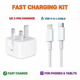 British Standard Charger 20W USB C Fast Charger for iPhone 14 13 12 11 for iPad, Charger Power Adapter with 2M USB C to L Cable