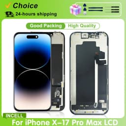 INCELL For iPhone X XR XS Max LCD 12 Mini Digitizer Screen For iPhone 11 12 13 14 15 16 17 Pro Max 3D Touch 15 Plus LCD Display