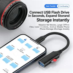 OTG Type C To USB 3.0 Adapter Cable USB A Female to Type C Male Adapter TF Card Reader For Iphone 15 16 Samsung Type C Adapter