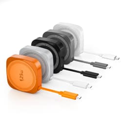 25W Qi2 Magnetic Wireless Charger for iPhone 17 16 15 Pro Max & AirPods, Fast Charging Pad with 70cm Retractable Type-C Cable