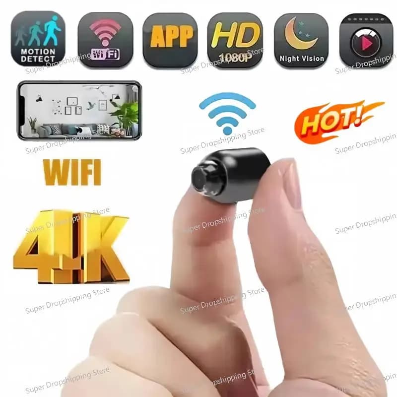 1080P Mini Night Vision Wireless Surveillance Camera Lightweight Clear Portable Motion Detection Premium Quality Mobile Viewing
