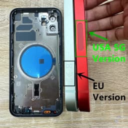 Rear Housing For iPhone 13 13Mini Back Battery Door Rear Glass + Middle Frame Cover ,SIM Tray Side Key Replacement CE Logo