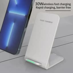 65W Fast Wireless Charger Stand for iPhone 17/16/15/14 Pro Samsung Xiaomi - Induction Charging Dock Pad Compatible with Multiple