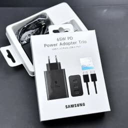 Samsung 65W Charger 25W 15W Super Fast Charge EU Certified Adapter Compatible with Galaxy Z Fold 5 4 3 Flip 5 4 3 S23