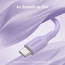 Skin-friendly Silicone USB Type C Cable USB A to C Fast Charging Flow Data Cord for iPhone 1716/15 Samsung Galaxy S25 S24 S23