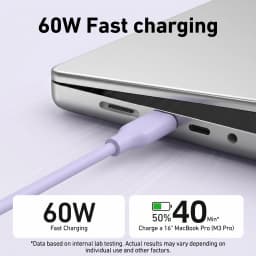 Skin-friendly Silicone USB Type C Cable USB A to C Fast Charging Flow Data Cord for iPhone 1716/15 Samsung Galaxy S25 S24 S23