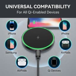 New Version Mini Wireless Charger Stand, Portable Fast Charging Dock Compatible with IPhone17, Samsung S26-21 Xiaomi Smartphones