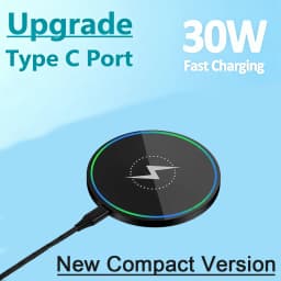 New Version Mini Wireless Charger Stand, Portable Fast Charging Dock Compatible with IPhone17, Samsung S26-21 Xiaomi Smartphones