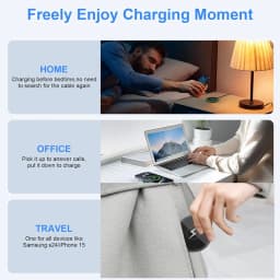 New Version Mini Wireless Charger Stand, Portable Fast Charging Dock Compatible with IPhone17, Samsung S26-21 Xiaomi Smartphones
