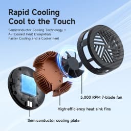 Hagibis Magnetic Cell Phone Cooler Dual-sided Magnetic Phone Cooling Fan Phone Radiator for Gaming Live Streaming iPhone 17 Pro