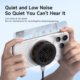 Hagibis Magnetic Cell Phone Cooler Dual-sided Magnetic Phone Cooling Fan Phone Radiator for Gaming Live Streaming iPhone 17 Pro