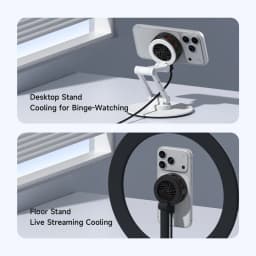 Hagibis Magnetic Cell Phone Cooler Dual-sided Magnetic Phone Cooling Fan Phone Radiator for Gaming Live Streaming iPhone 17 Pro