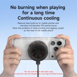Hagibis Magnetic Cell Phone Cooler Dual-sided Magnetic Phone Cooling Fan Phone Radiator for Gaming Live Streaming iPhone 17 Pro